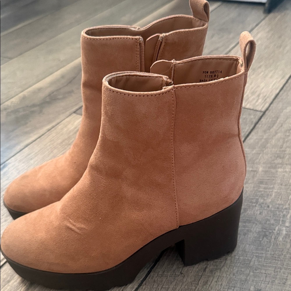 Journee Collection Brown Ankle Booties